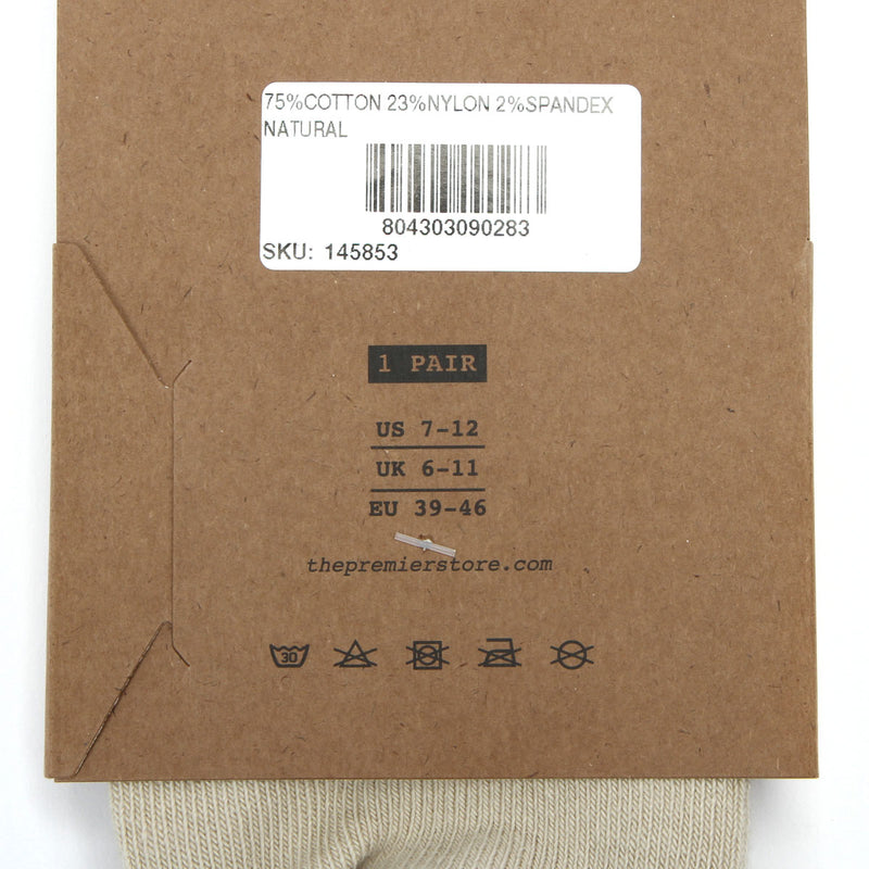 Floral Crew Sock Natural