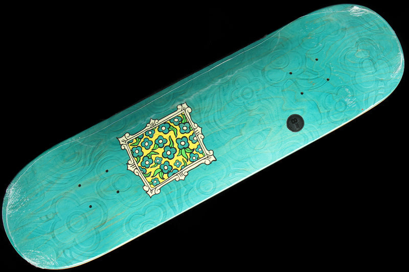 Krooked Flower Frame Embossed Teal Deck 8.25"