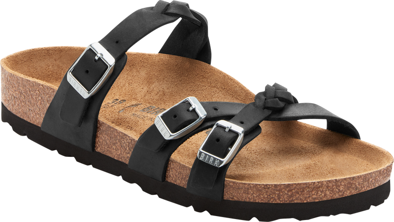 Franca Braided Black Oiled Leather