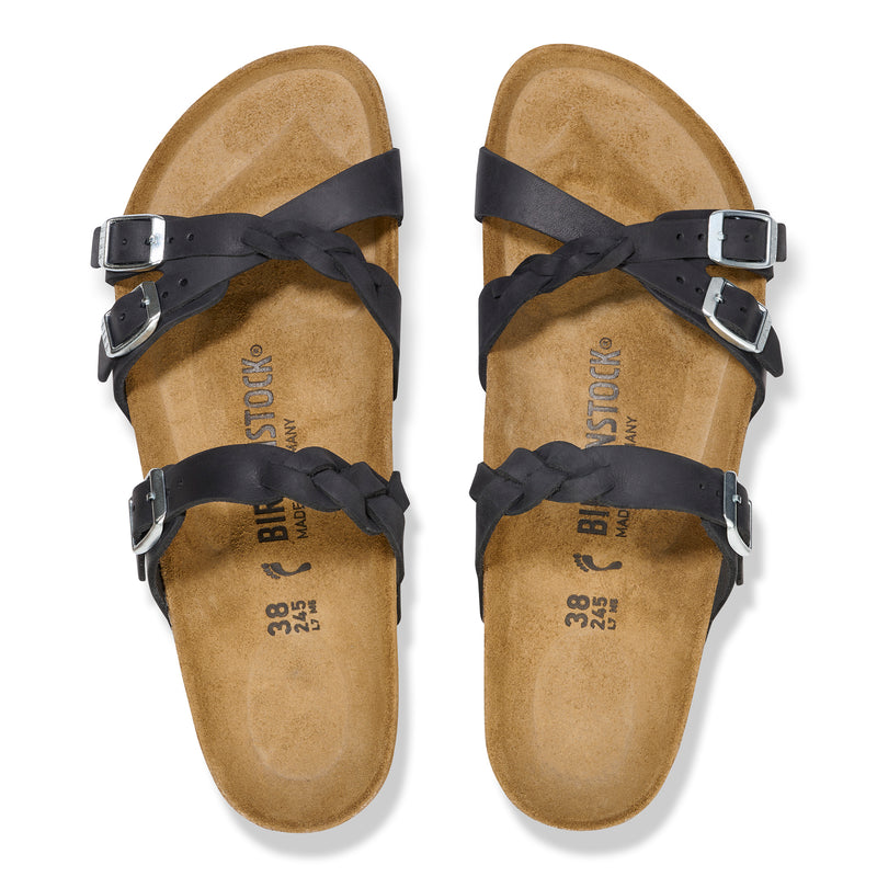 Franca Braided Black Oiled Leather