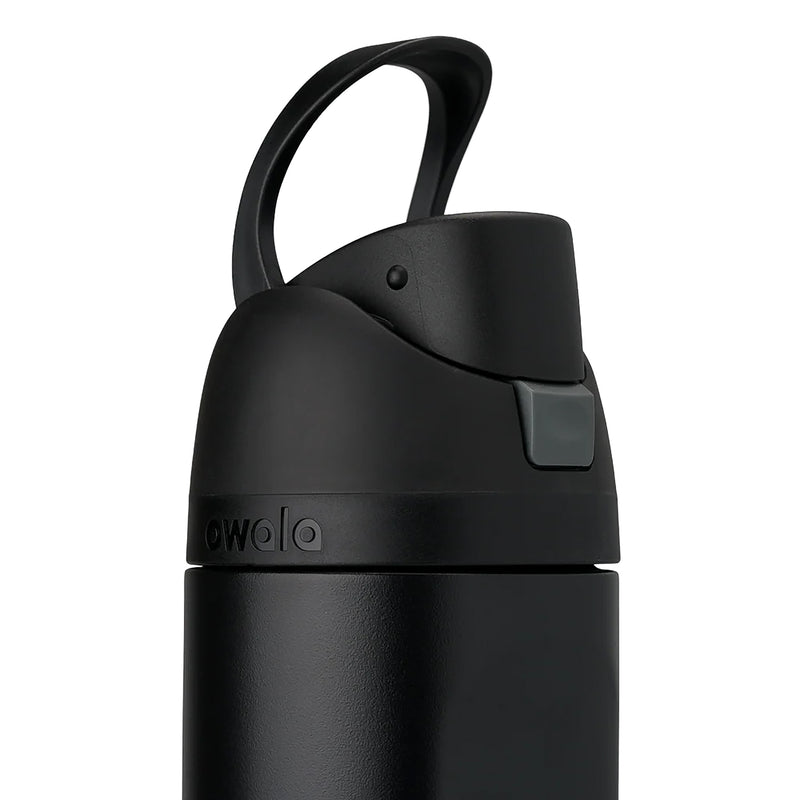 FreeSip 24oz stainless steel bottle, carry handle with flip-top lid in dark color
