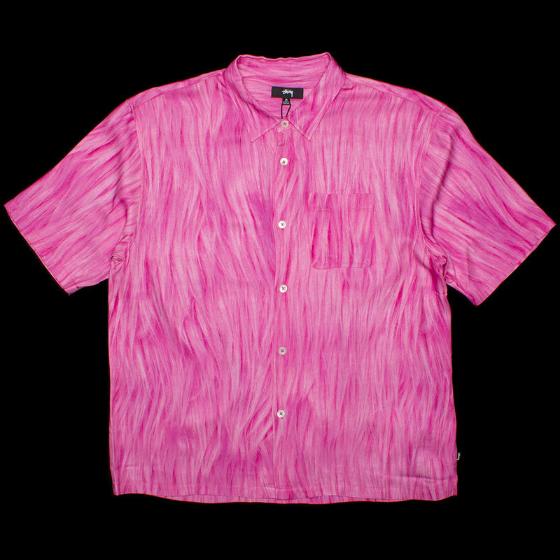 Stussy Fur Print Shirt Style # 1110282 Color : Pink