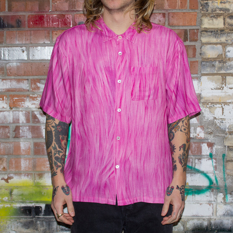 Stussy Fur Print Shirt Style # 1110282 Color : Pink