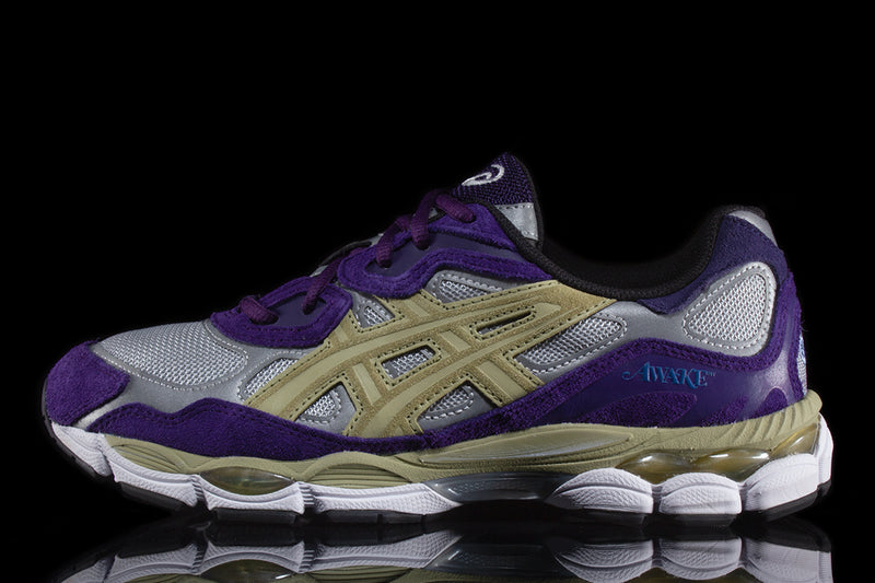 Asics | Gel-NYC x Awake NY Style # 1201A850.020 Color : Pure Silver / Gothic Grape