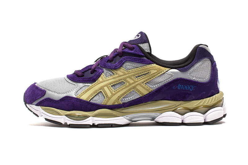 Asics | Gel-NYC x Awake NY Style # 1201A850.020 Color : Pure Silver / Gothic Grape
