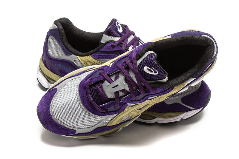 Asics | Gel-NYC x Awake NY Style # 1201A850.020 Color : Pure Silver / Gothic Grape