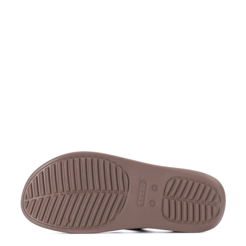 Women’s strappy slide sandals, truffle-brown, textured rubber outsole