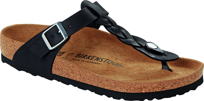 Gizeh Braided Black Oiled Leather