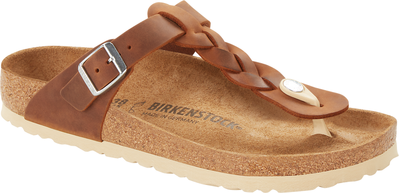 Gizeh Braided Cognac Oiled Leather