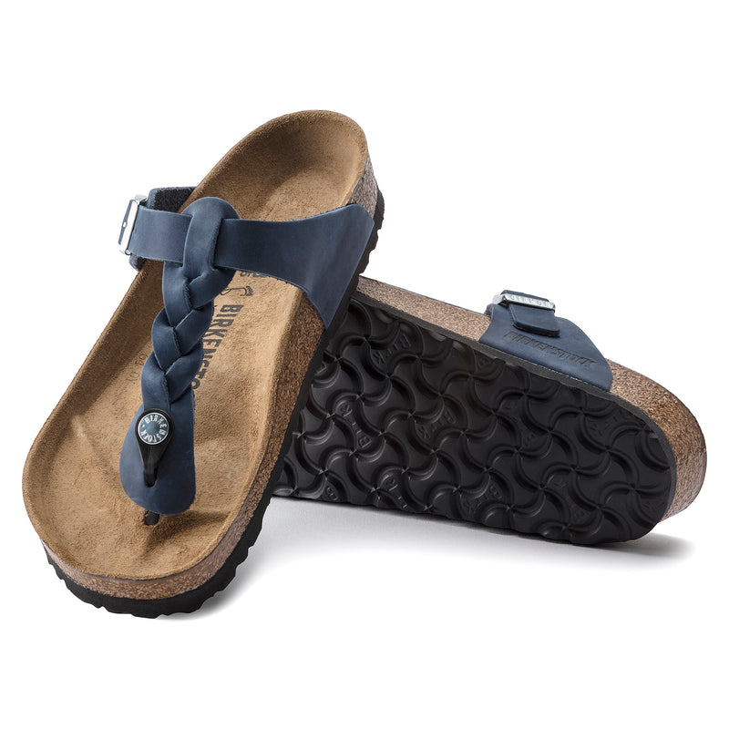 Gizeh Braided Navy Oiled Leather