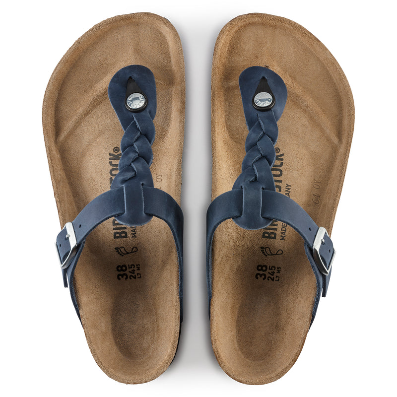 Gizeh Braided Navy Oiled Leather