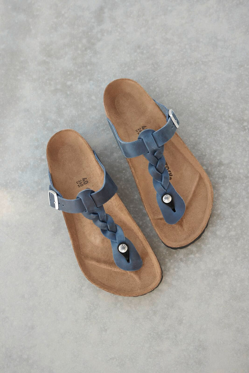 Gizeh Braided Navy Oiled Leather