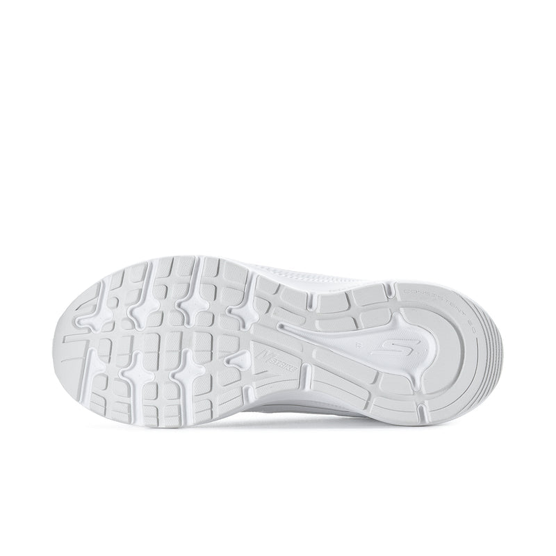 White rubber outsole for running sneakers with tread pattern