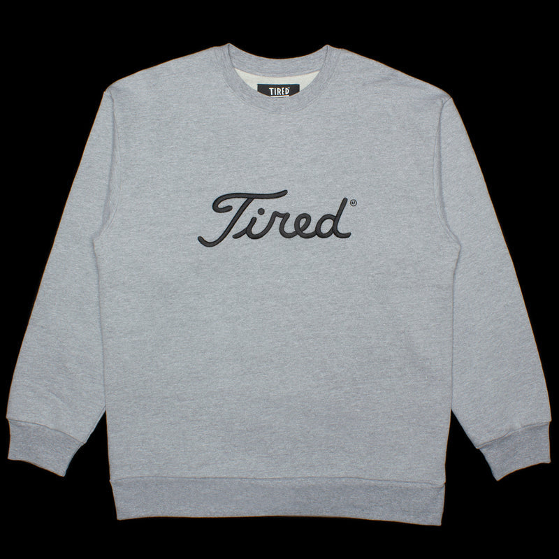 Tired Golf Crewneck Fleece Heather Grey