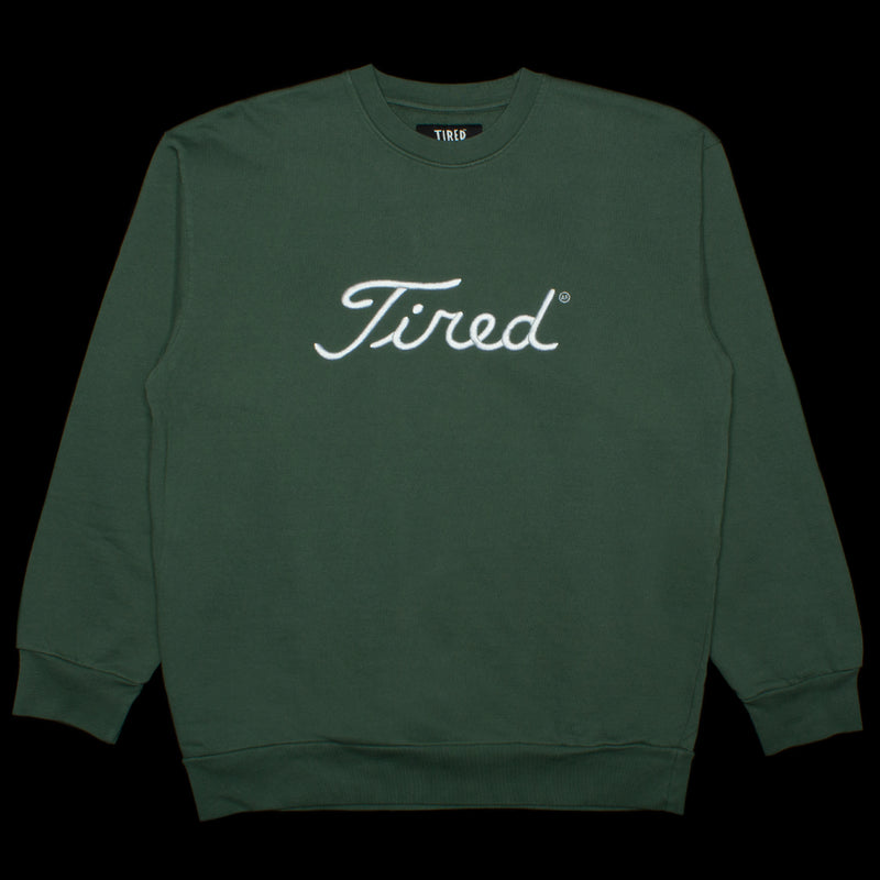 Tired Golf Crewneck Fleece  Alpine Green