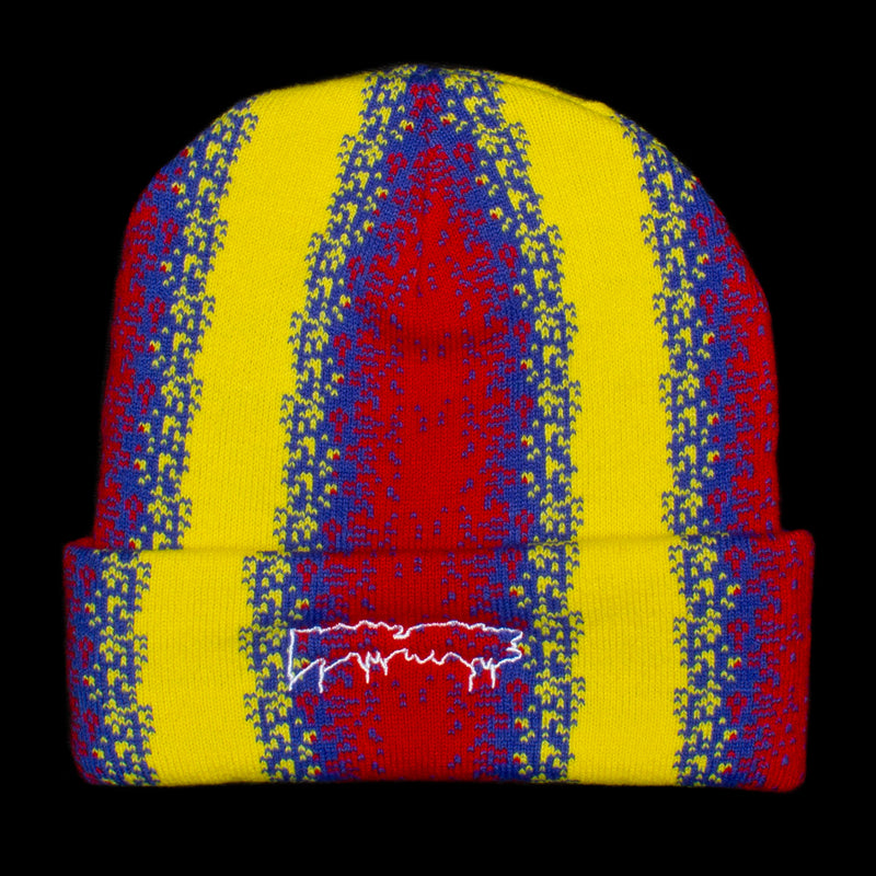 Fucking Awesome Gradient Drip Cuff Beanie  Yellow / Blue