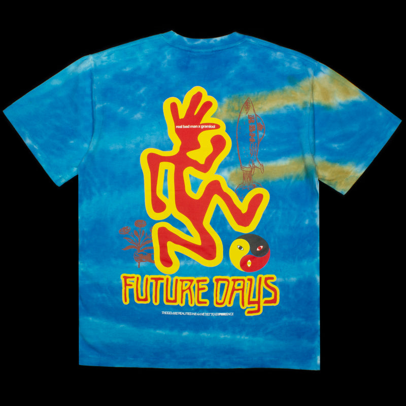 Real Bad Man | Gramicci x RBM Future Days T-Shirt Color : Blue Tie Dye