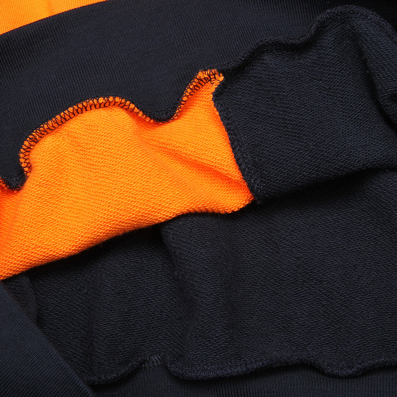 Premier x Grand Collared Sweatshirt Navy / Orange