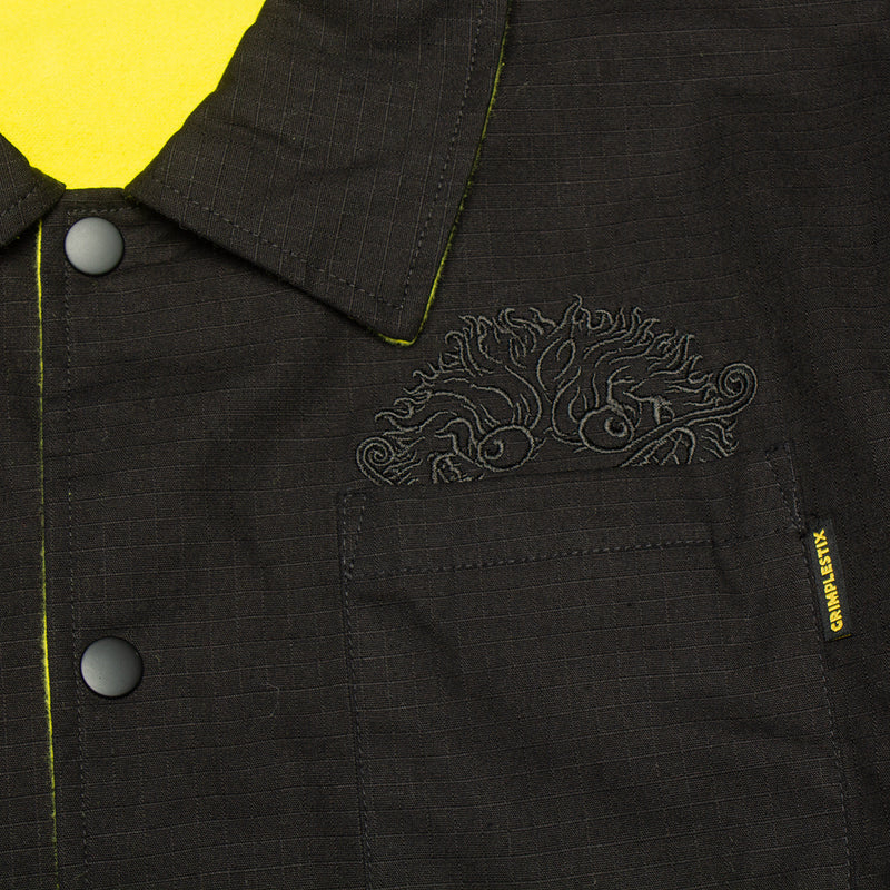 Grimple Stix | Grimple Reversible Jacket Color : Black / Yellow Embroidered logo