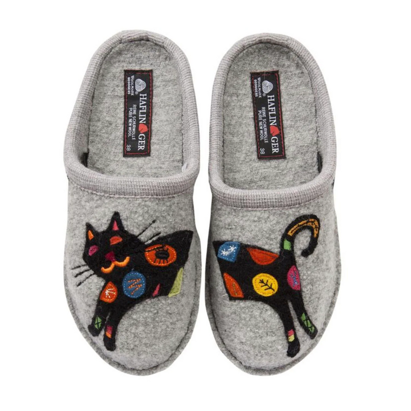 Haflinger Sassy Slipper (Women) - Silver Grey Dress-Casual - Slipper - The Heel Shoe Fitters