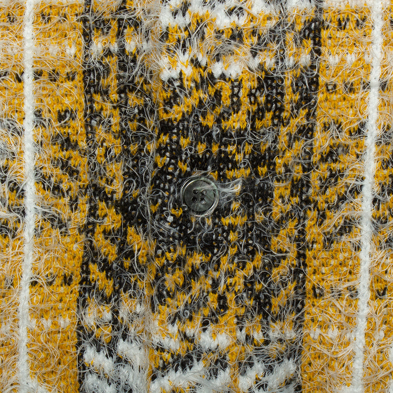 Stussy Hairy Plaid Cardigan Style # 117169 Color : Gold
