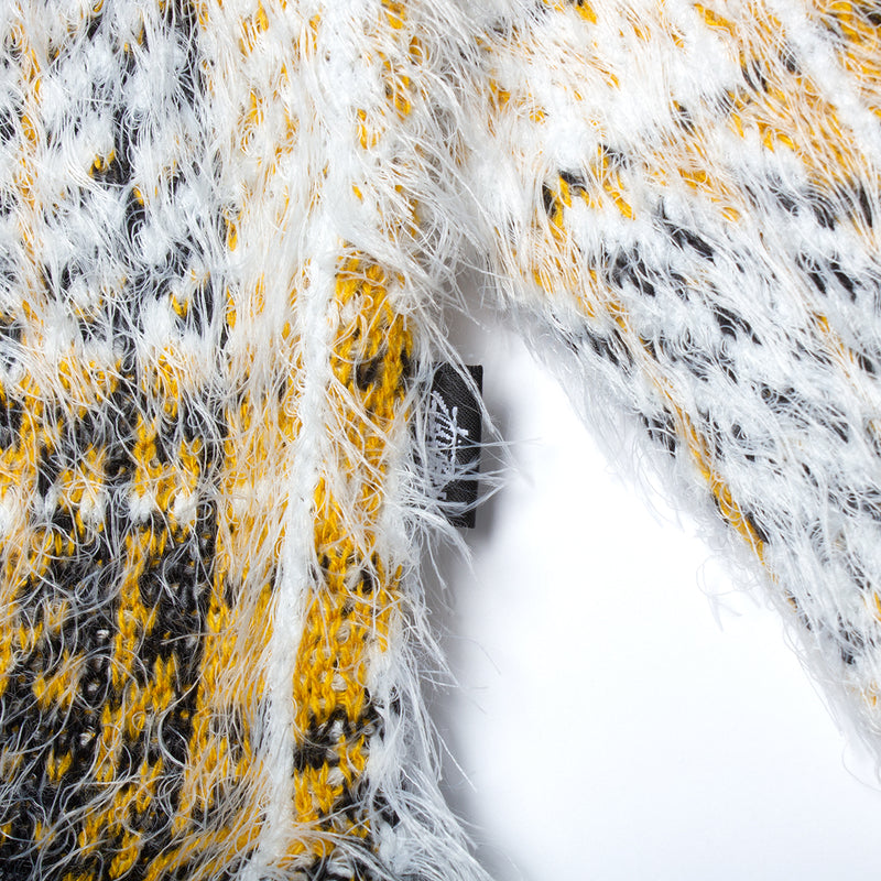 Stussy Hairy Plaid Cardigan Style # 117169 Color : Gold