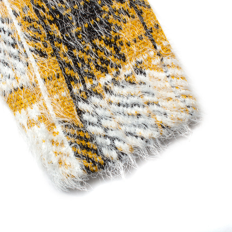 Stussy Hairy Plaid Cardigan Style # 117169 Color : Gold