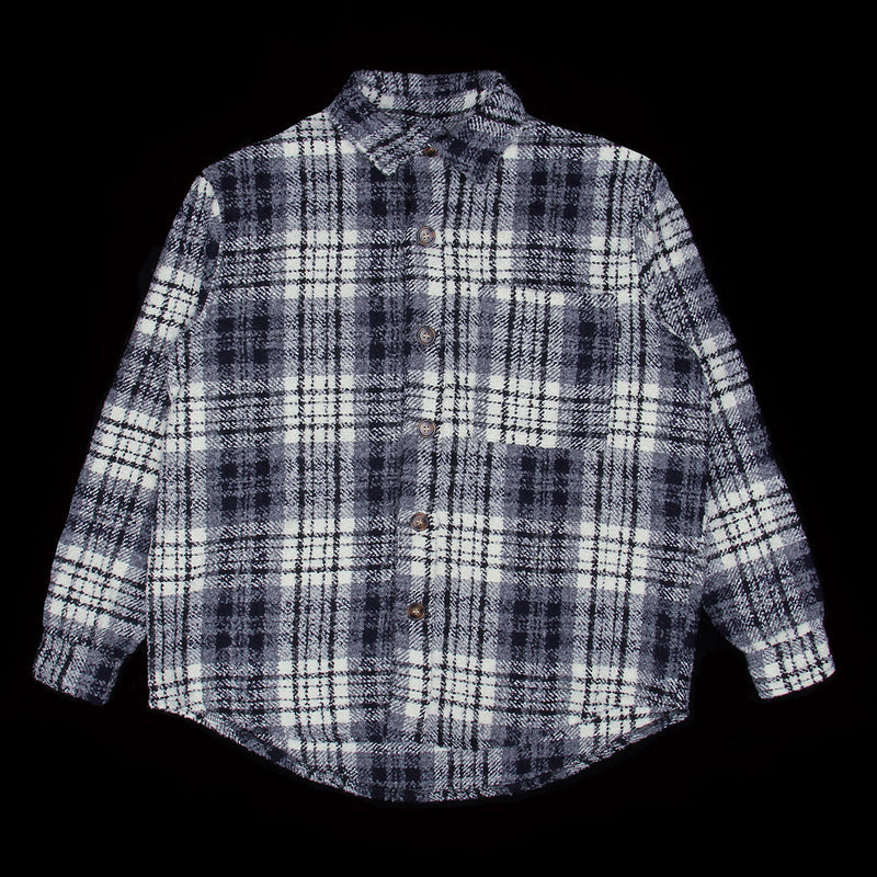 Fucking Awesome Heavy Flannel Overshirt : Navy / White