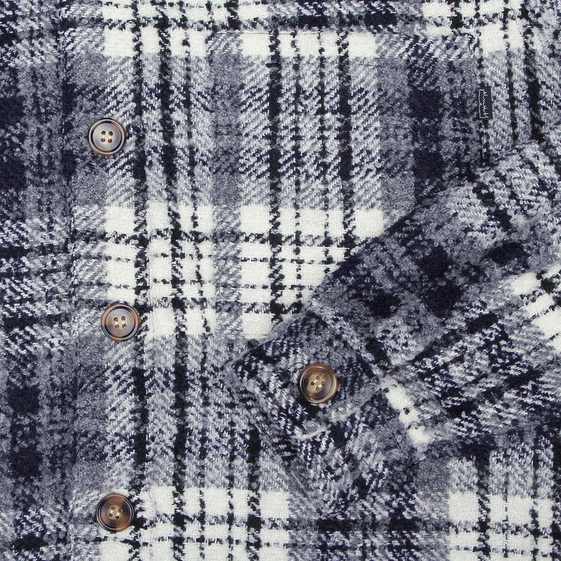 Fucking Awesome Heavy Flannel Overshirt : Navy / White