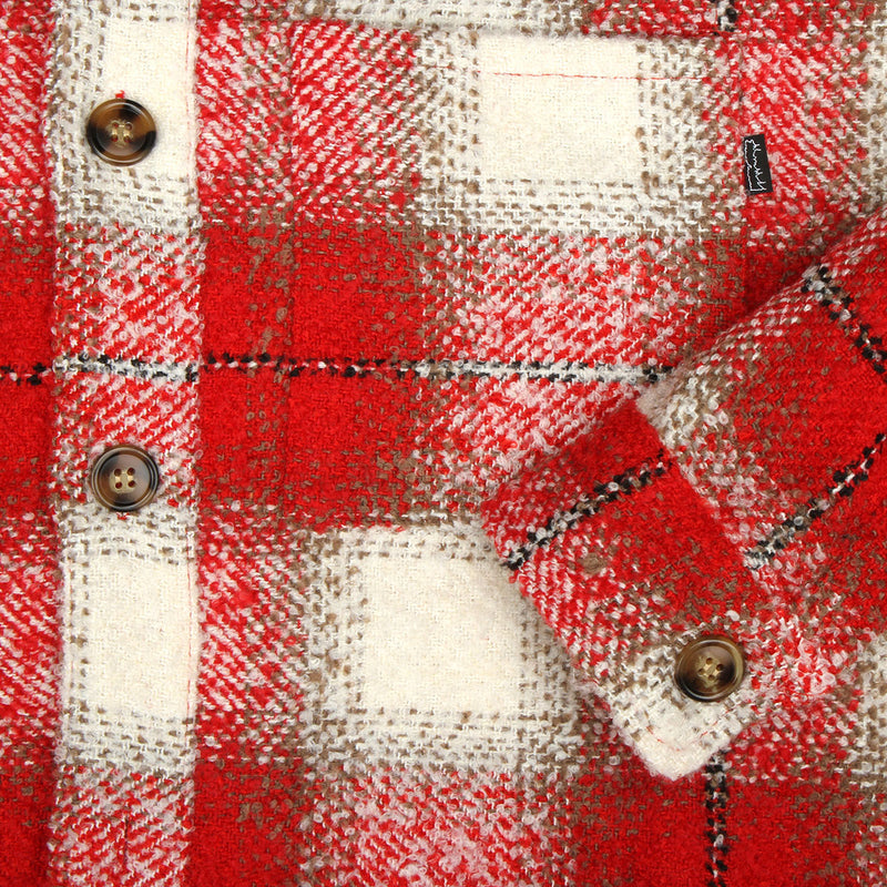 Fucking Awesome Heavy Flannel Overshirt : Red / White