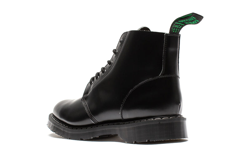 Solovair | Hi-Shine 6 Eye Astronaut Boot Style # S6-969-BK-G Color : Black