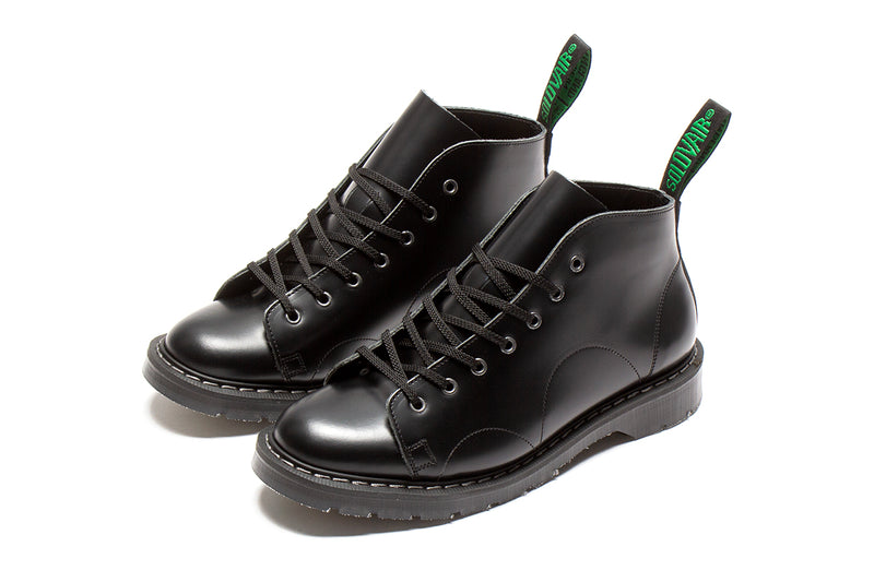 Solovair | Hi-Shine Monkey Boot Style # S7-116-BK-G Color : Black