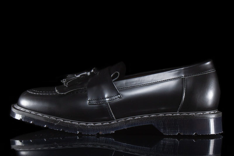 Solovair | Hi-Shine Tassel Loafer Style # S0-1022-BK-G-050 Color : Black