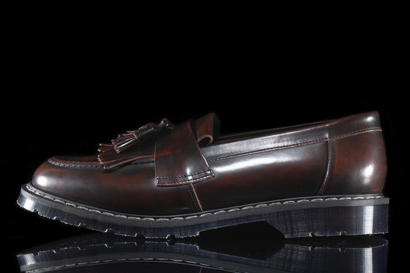 Solovair | Rub-Off Tassel Loafer Style # S0-1022-BUR-G-070 Color : Burgundy