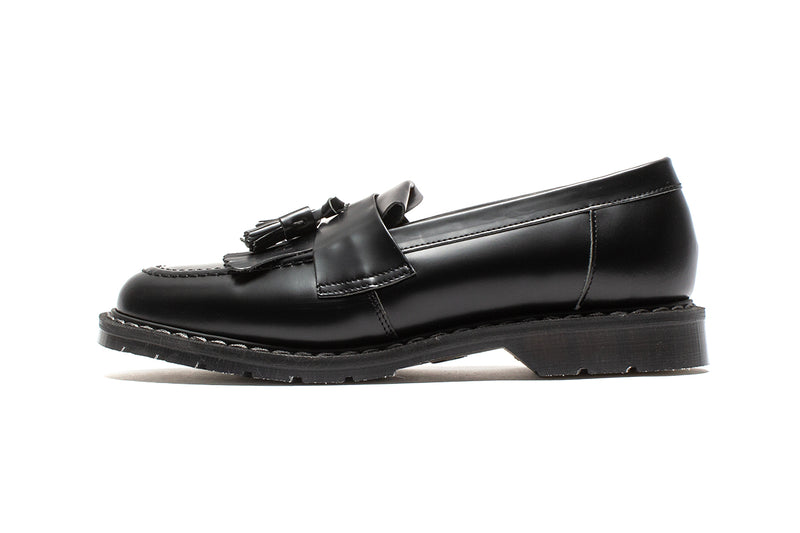 Solovair | Hi-Shine Tassel Loafer Style # S0-1022-BK-G-050 Color : Black
