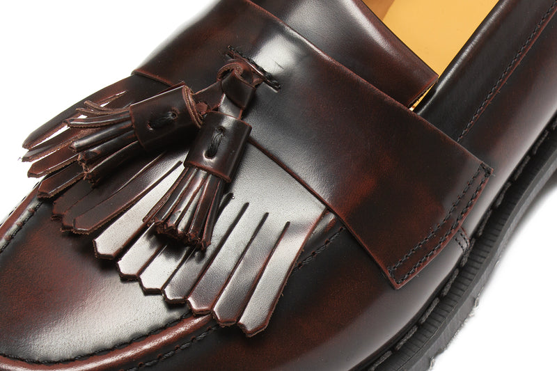 Solovair | Rub-Off Tassel Loafer Style # S0-1022-BUR-G-070 Color : Burgundy