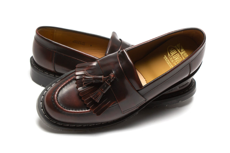 Solovair | Rub-Off Tassel Loafer Style # S0-1022-BUR-G-070 Color : Burgundy
