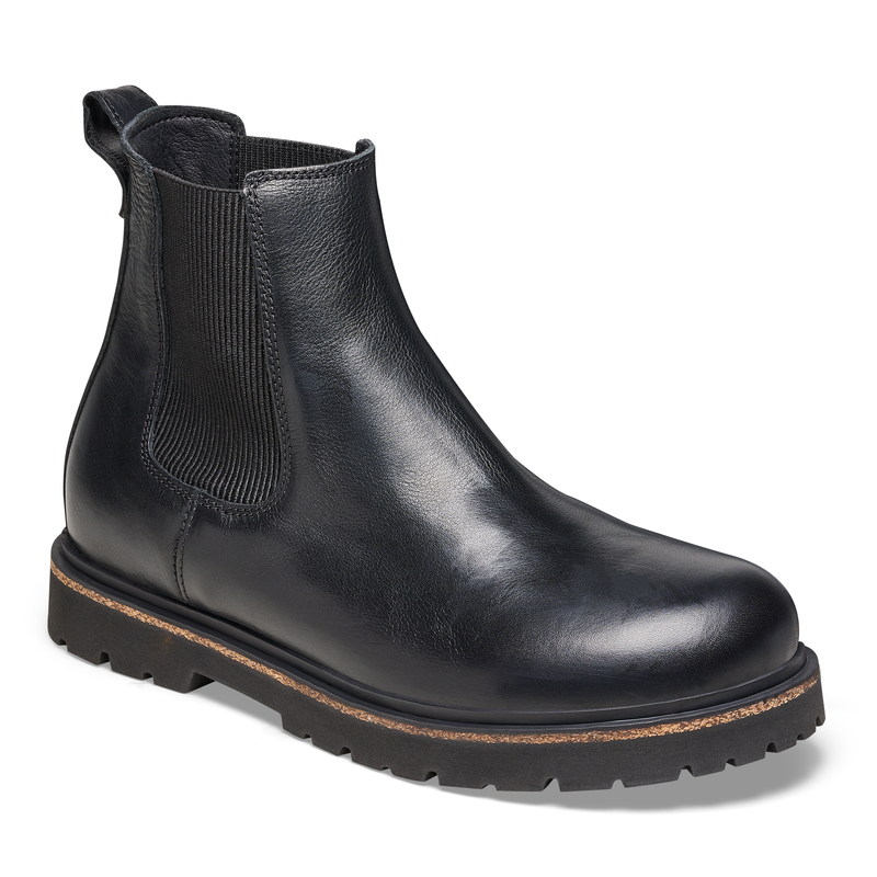 Highwood Men's Deep Blue Footbed Black Leather