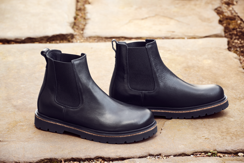 Highwood Men's Deep Blue Footbed Black Leather