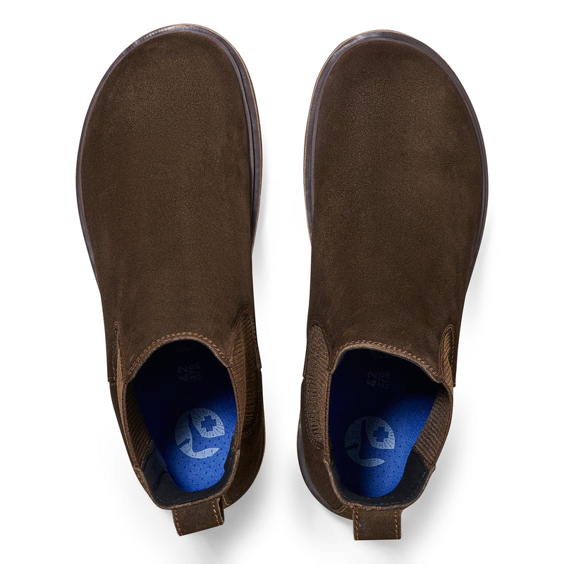 Highwood Women's Deep Blue Footbed Mocha Suede