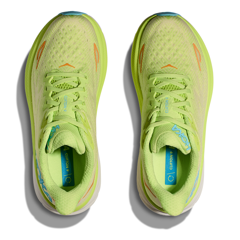 Hoka Clifton 9 - Lettuce - Solar Flare