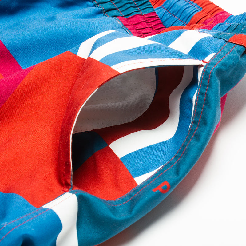 by Parra Hot Springs Pattern Swim Shorts  Multi