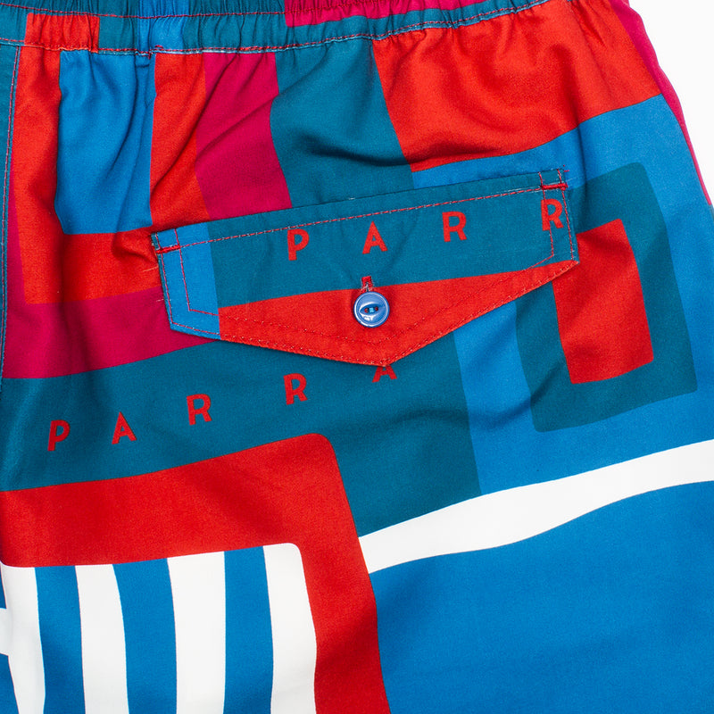 by Parra Hot Springs Pattern Swim Shorts  Multi