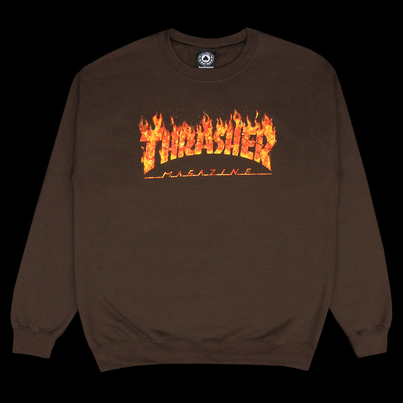 Thrasher | Inferno Crewneck Chocolate