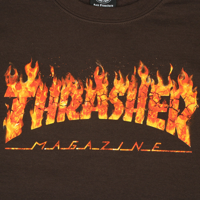 Thrasher | Inferno Crewneck Chocolate