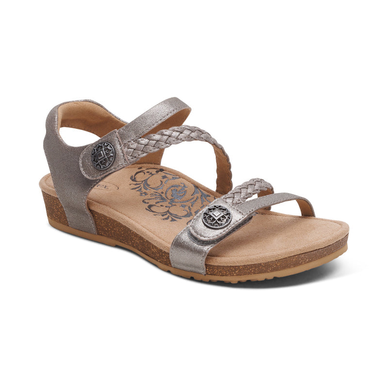 Jillian Brushed Silver Sandal