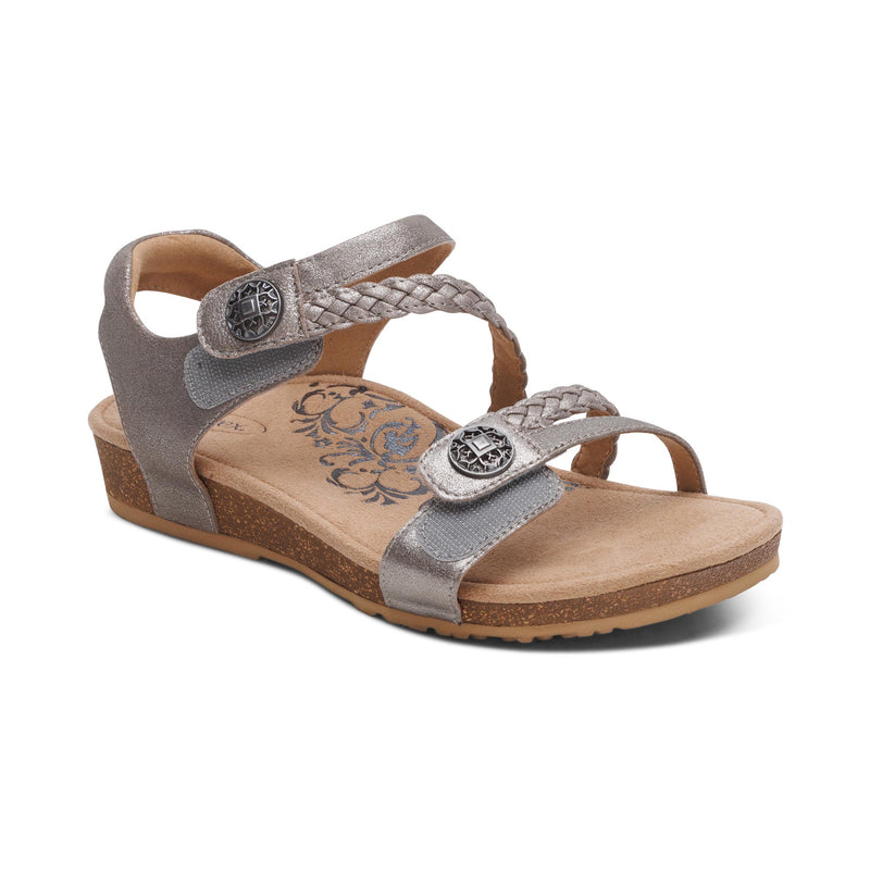 Jillian Brushed Silver Sandal