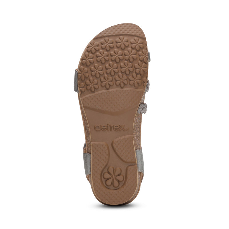 Jillian Brushed Silver Sandal