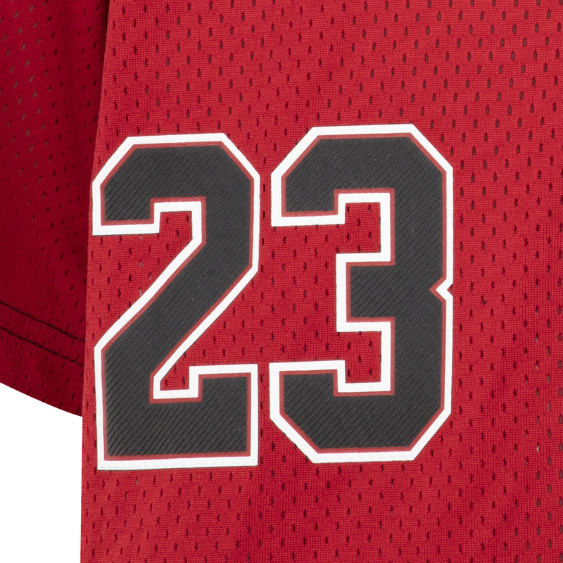Youth jersey front with large number 23 graphic in black and white