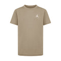 Youth hemp beige short-sleeve crewneck tee with white Jumpman logo embroidery